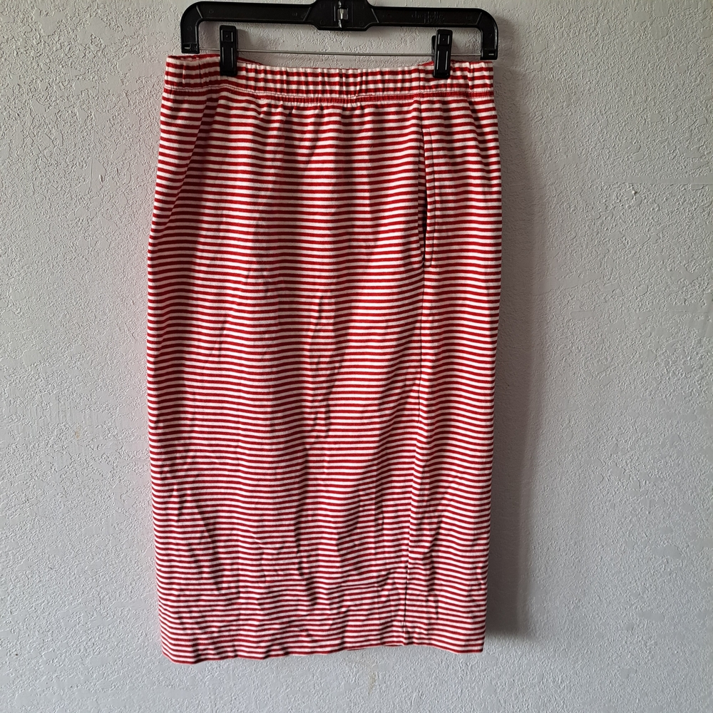 Talbots Red and White Striped Midi Skirt - Picture 6 of 7